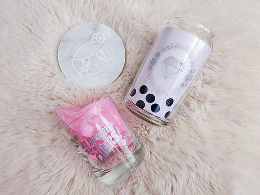 Seventeen Cheers glass cup