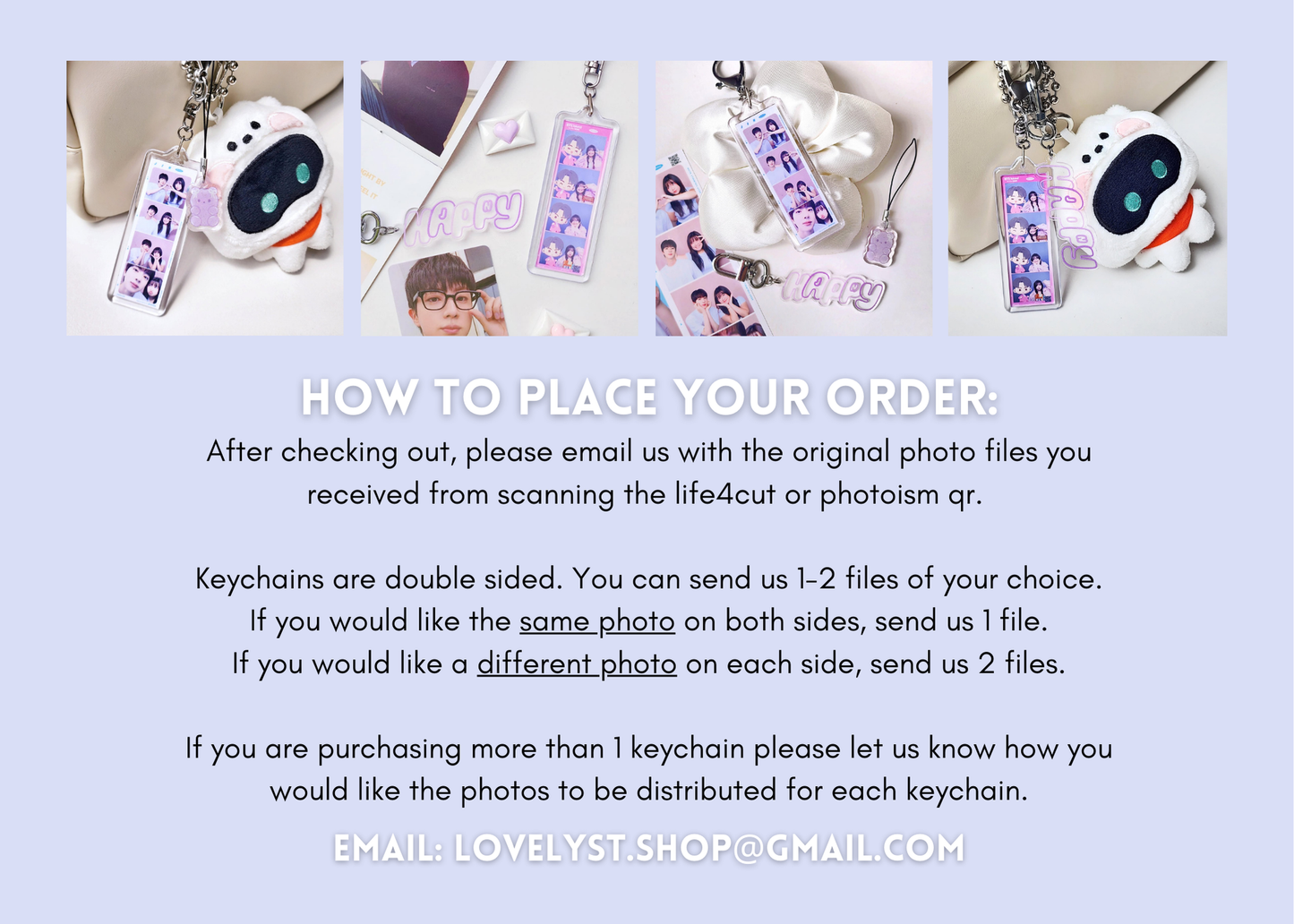 Custom Life4cut Photoism Mini Keychain