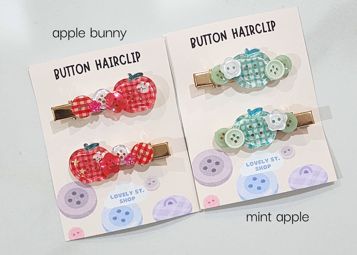 Button Hairclips