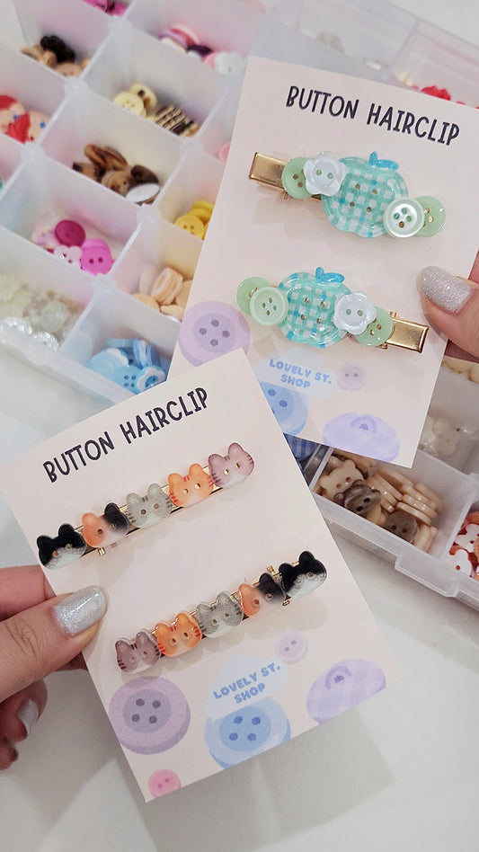 Button Hairclips
