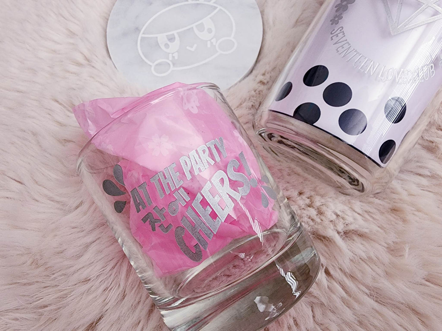 Seventeen Cheers glass cup