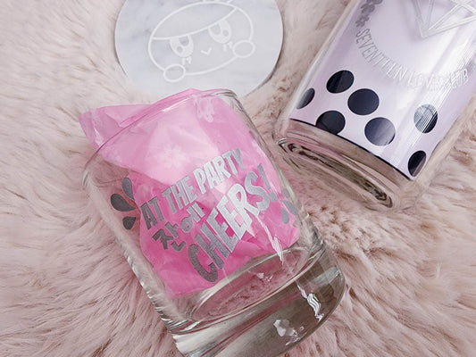 Seventeen Cheers glass cup