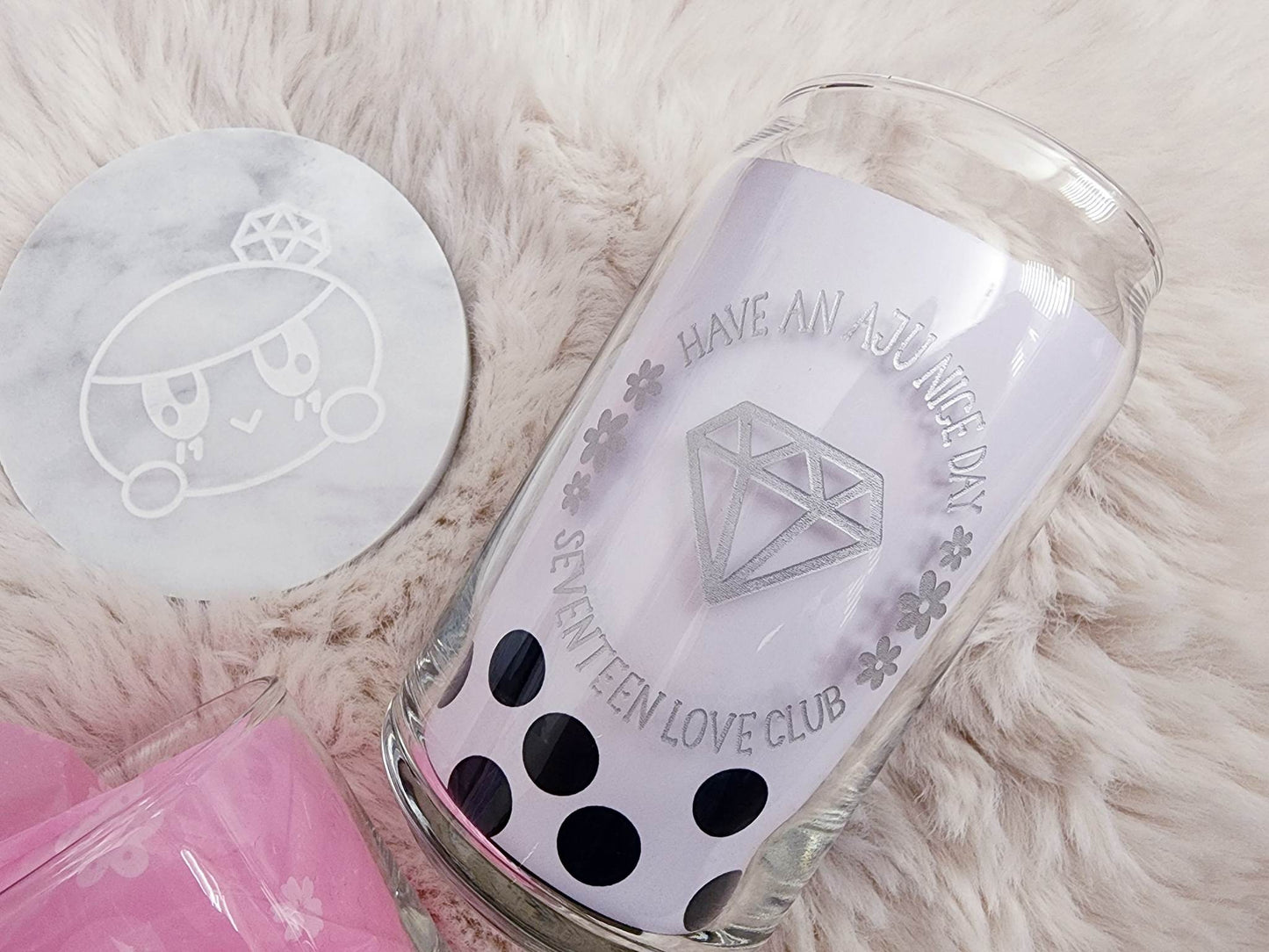 Seventeen Cheers glass cup