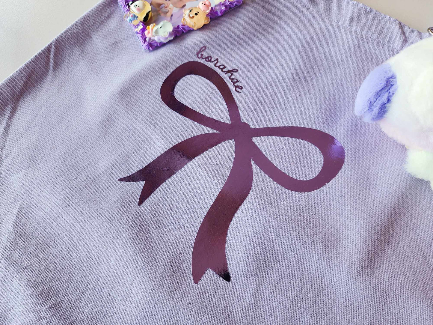 Borahae Ribbon Tote Bag