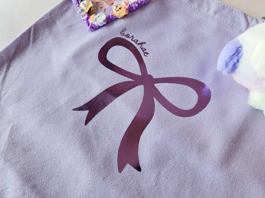 Borahae Ribbon Tote Bag