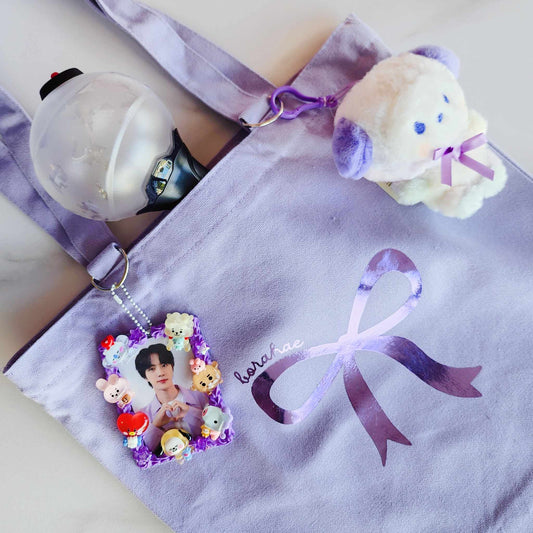 Borahae Ribbon Tote Bag
