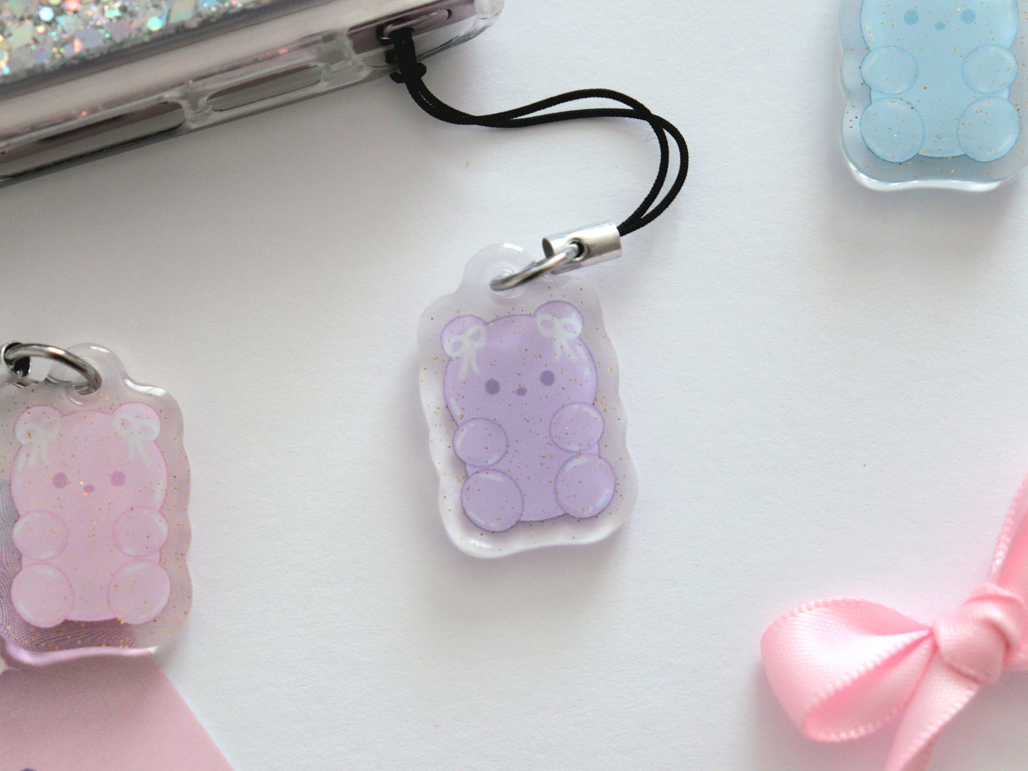 Mini Gummy Bear Jellies charm keychain