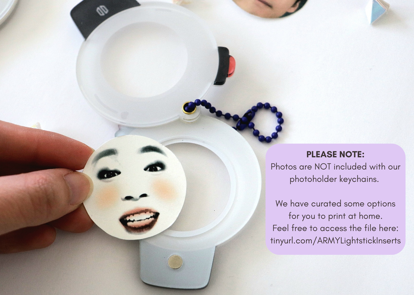 ARMY Lightstick acrylic photo holder