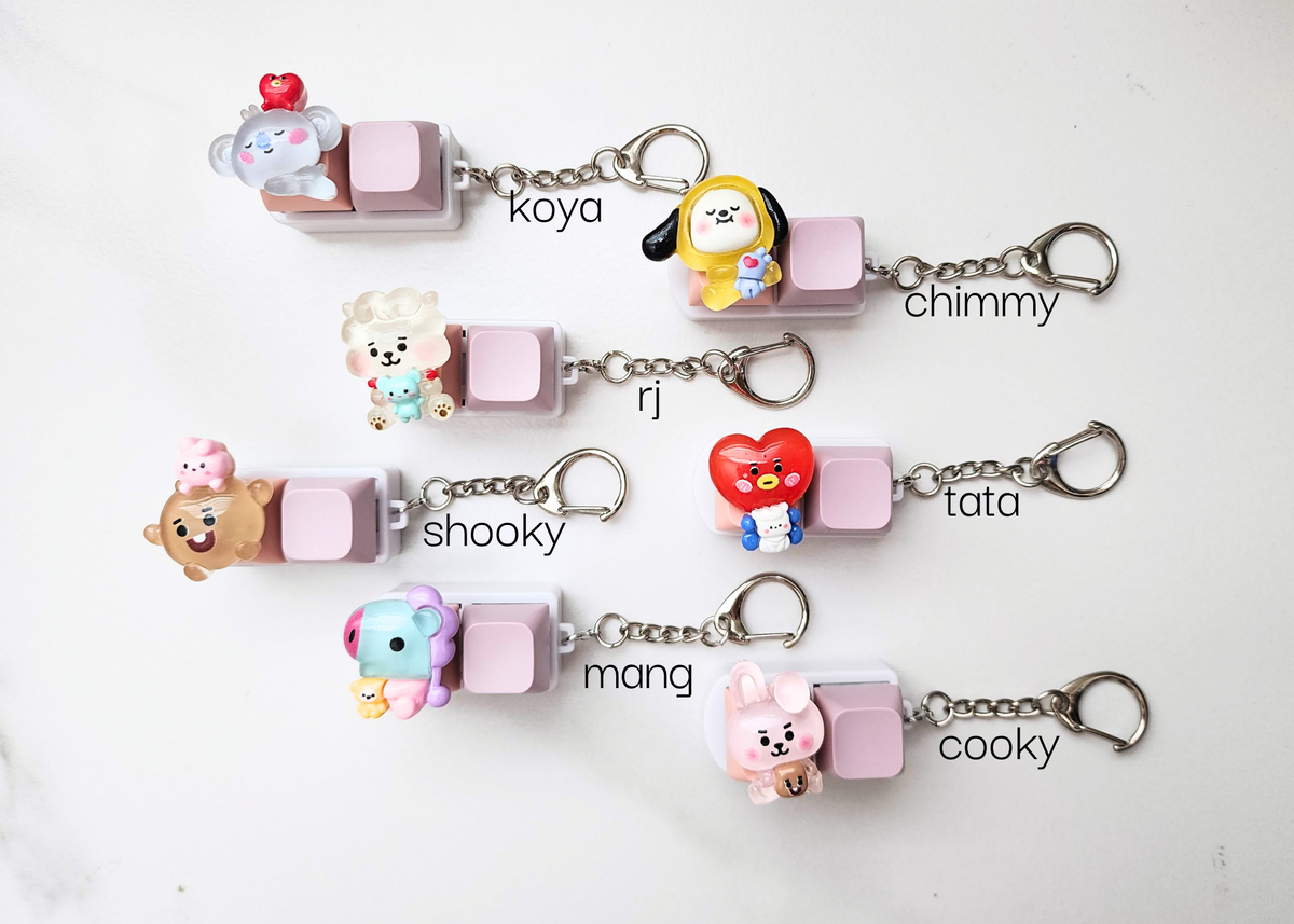 Bangtan Keycap Clicker Keychain
