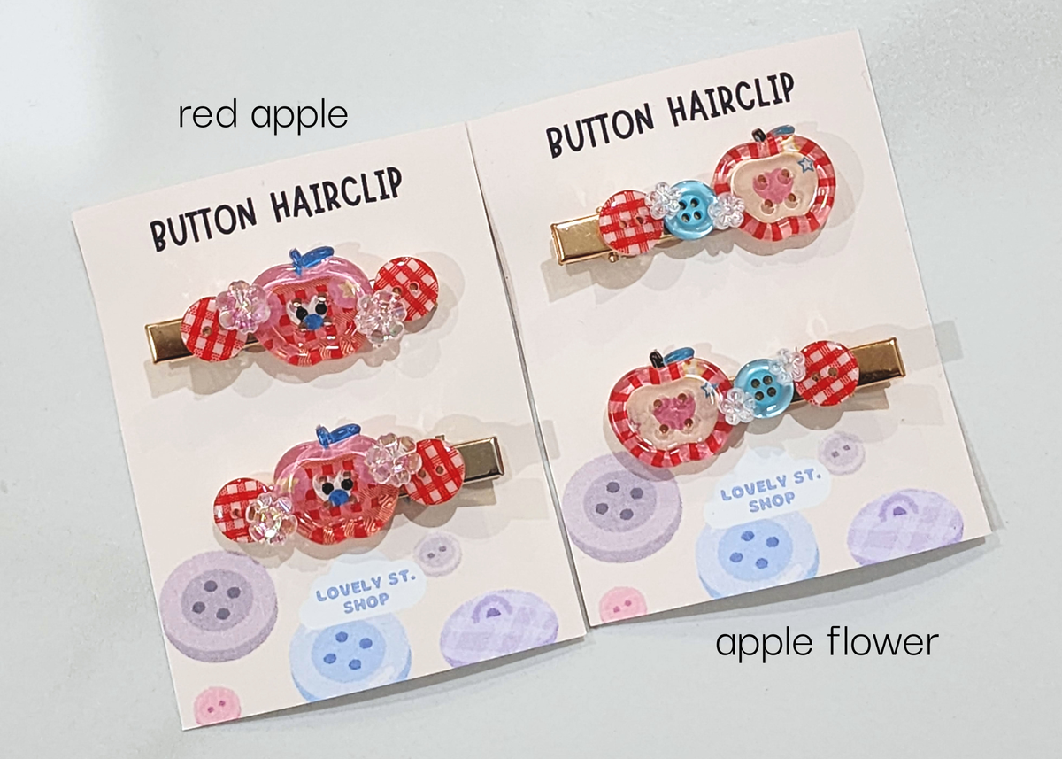 Button Hairclips