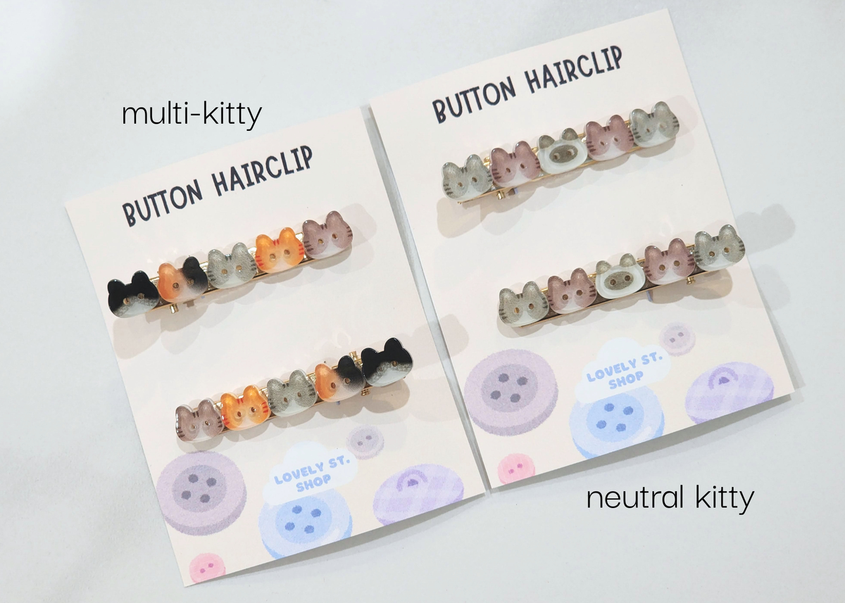 Button Hairclips