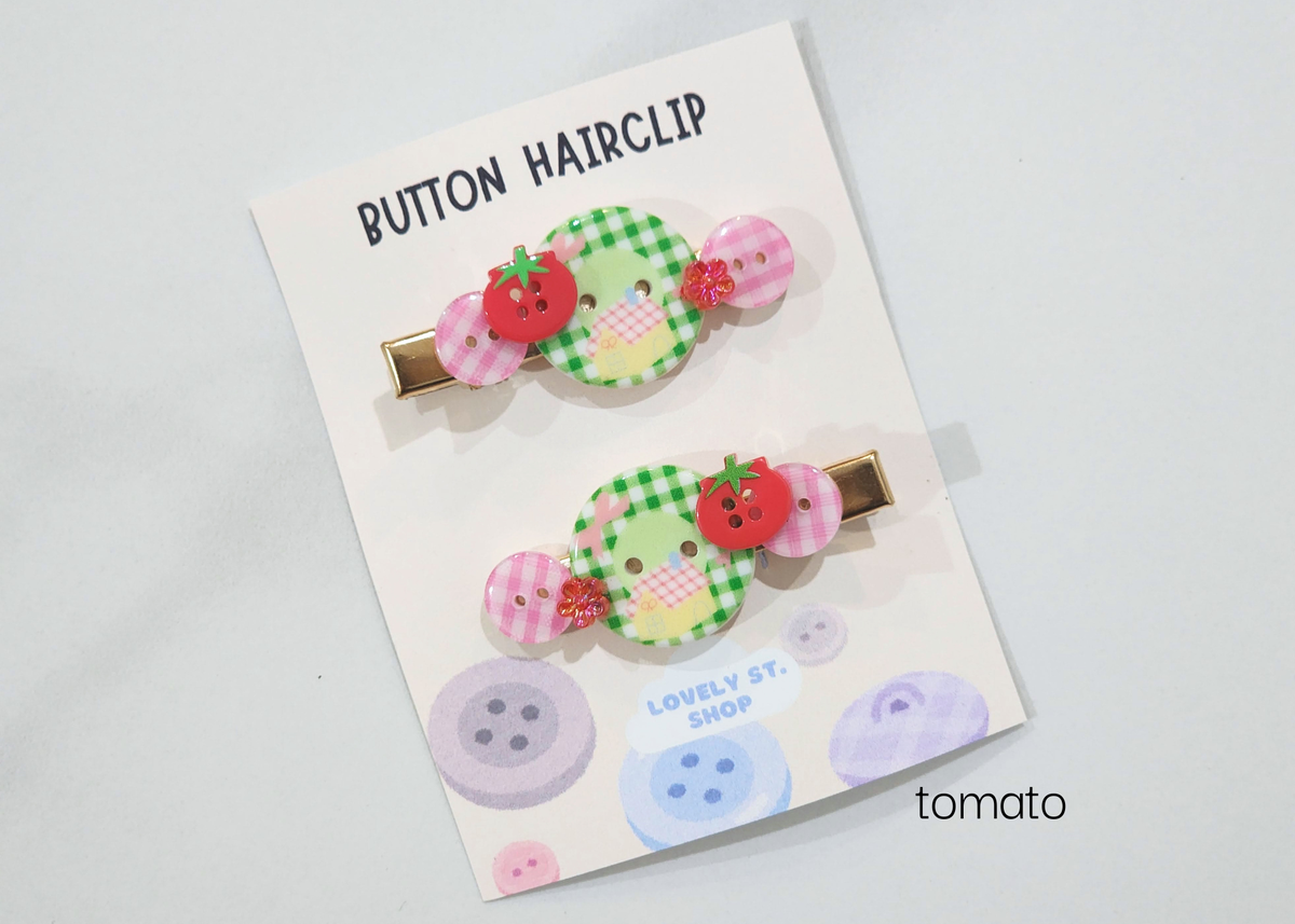 Button Hairclips