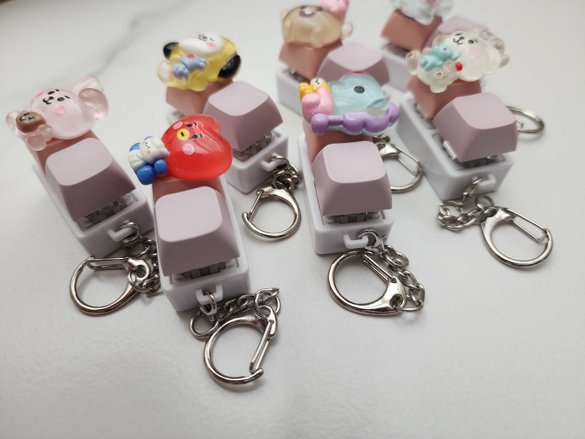 Bangtan Keycap Clicker Keychain